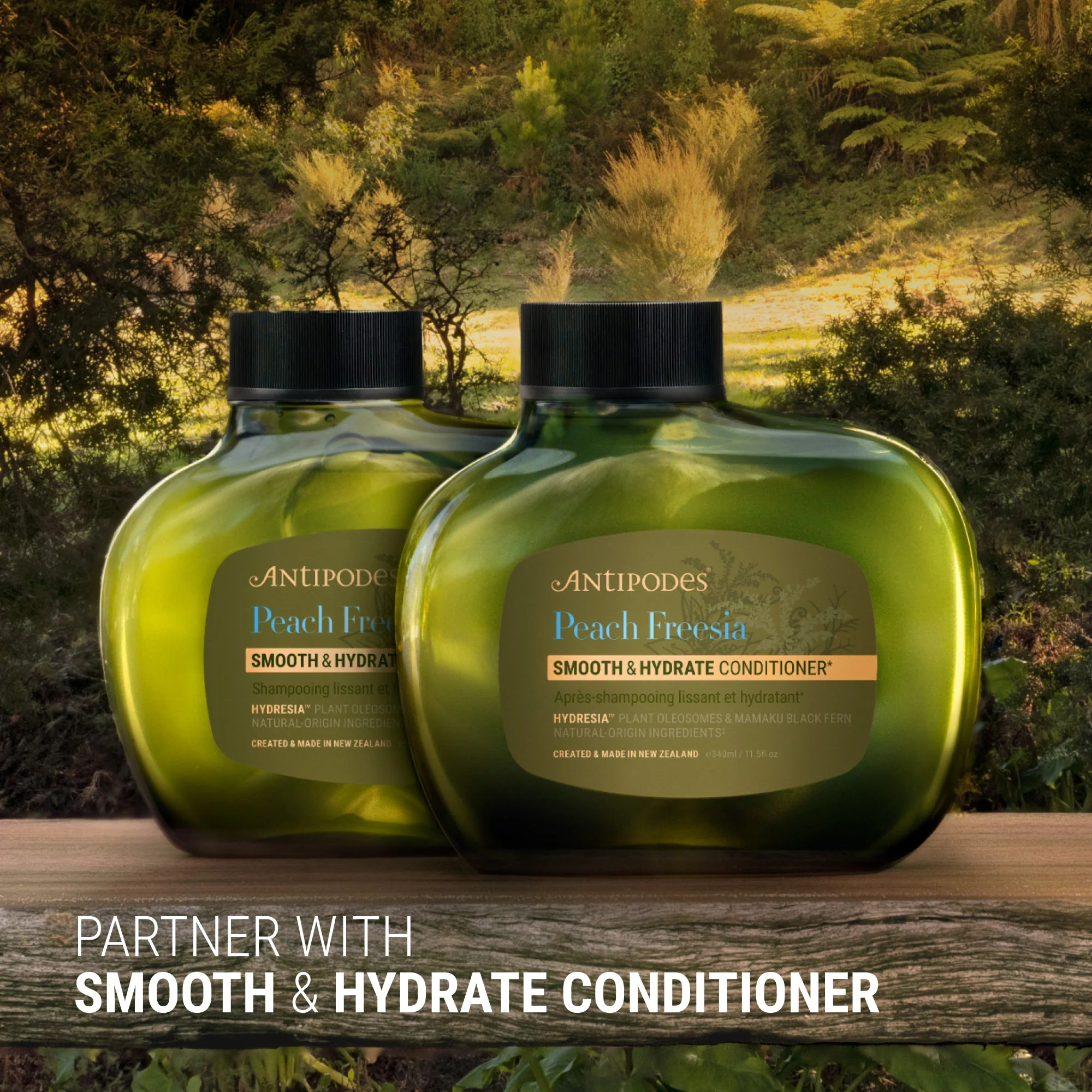 Antipodes Peach Freesia Smooth & Hydrate Shampoo 340ml - Image 2