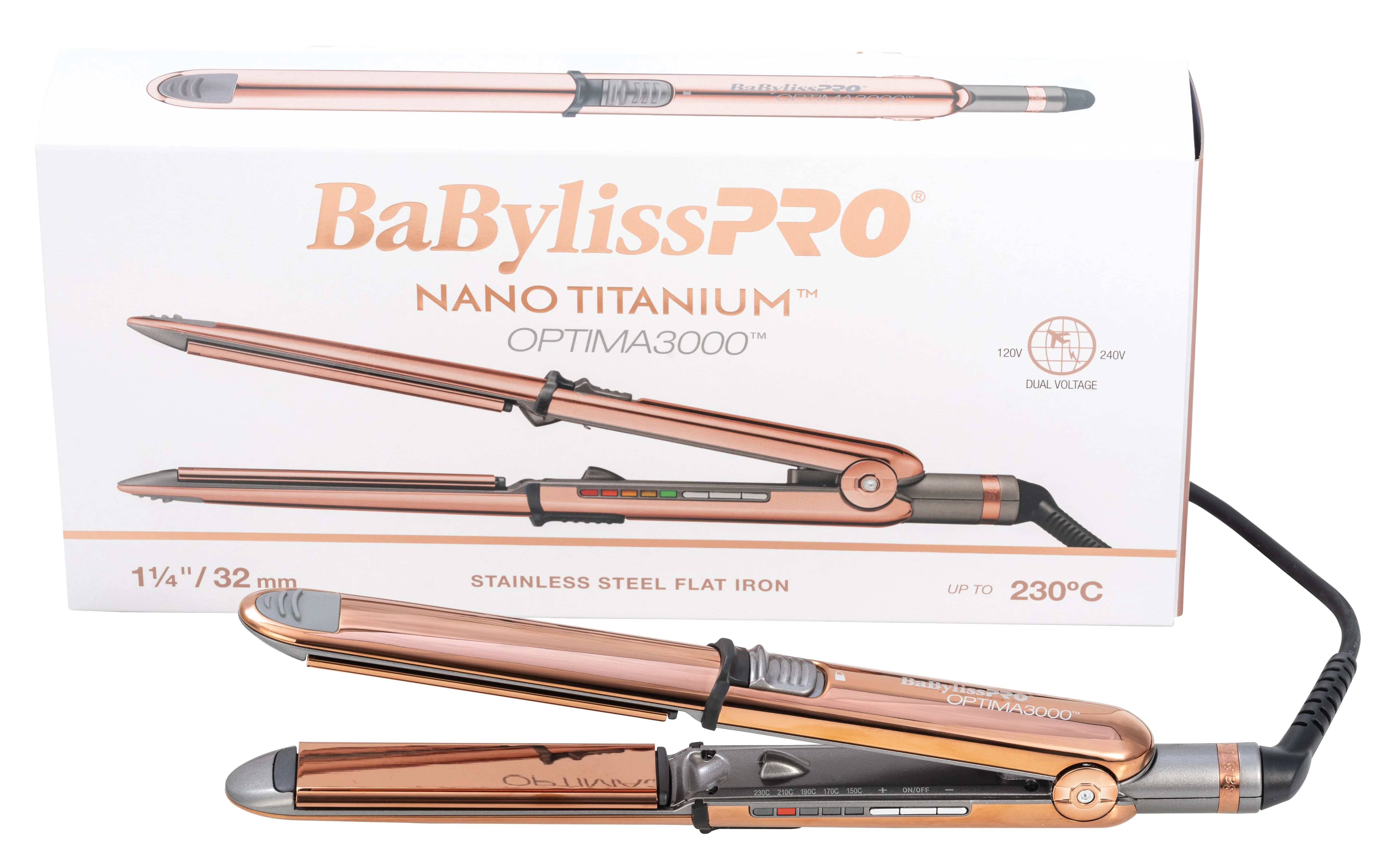 BaBylissPRO Optima 3000 Straightener - Rose Gold 32mm - Image 6