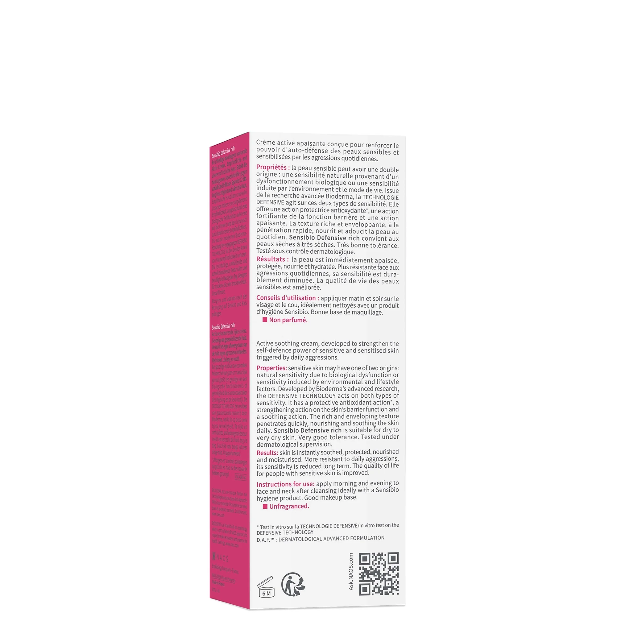 Bioderma Sensibio Defensive Rich Active Soothing Cream 40ml - Image 3