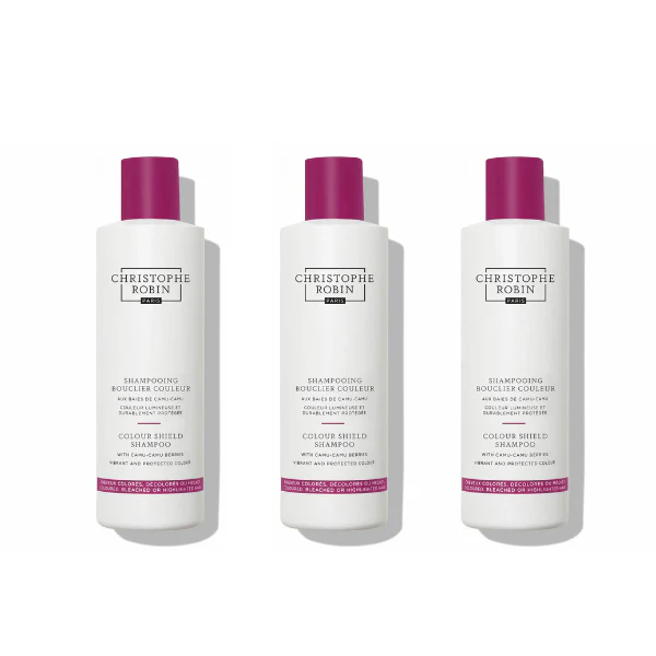 Christophe Robin Colour Shield Shampoo With Camu-Camu Berries 250ml x3