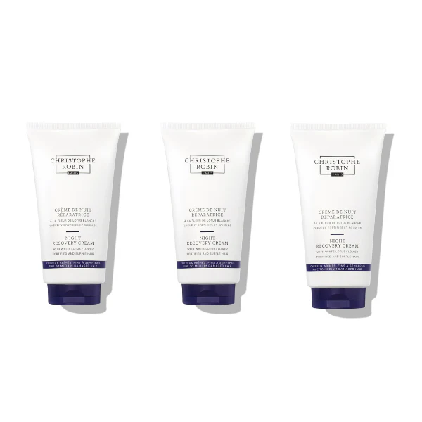 Christophe Robin Night Recovery Cream With White Lotus Flower 150ml x3