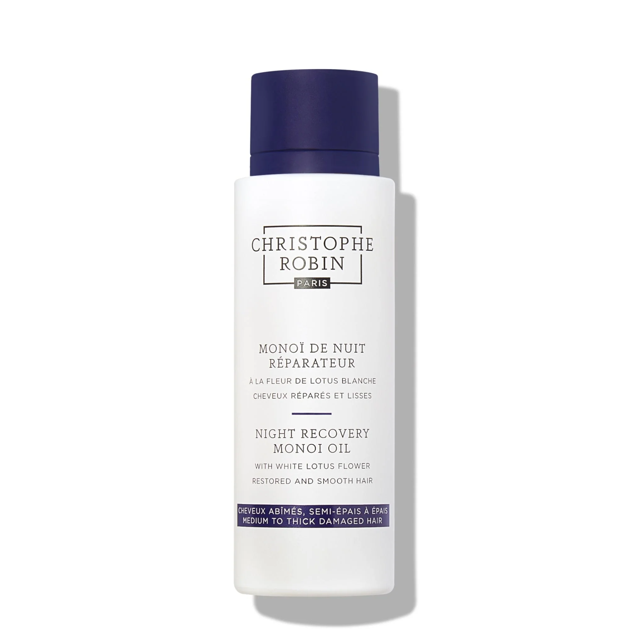 Christophe Robin Night Recovery Monoï Oil With White Lotus Flower 150ml
