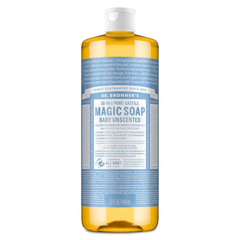 Dr. Bronner's Babies' Pure Castile Liquid Soap - Unscented 946ml