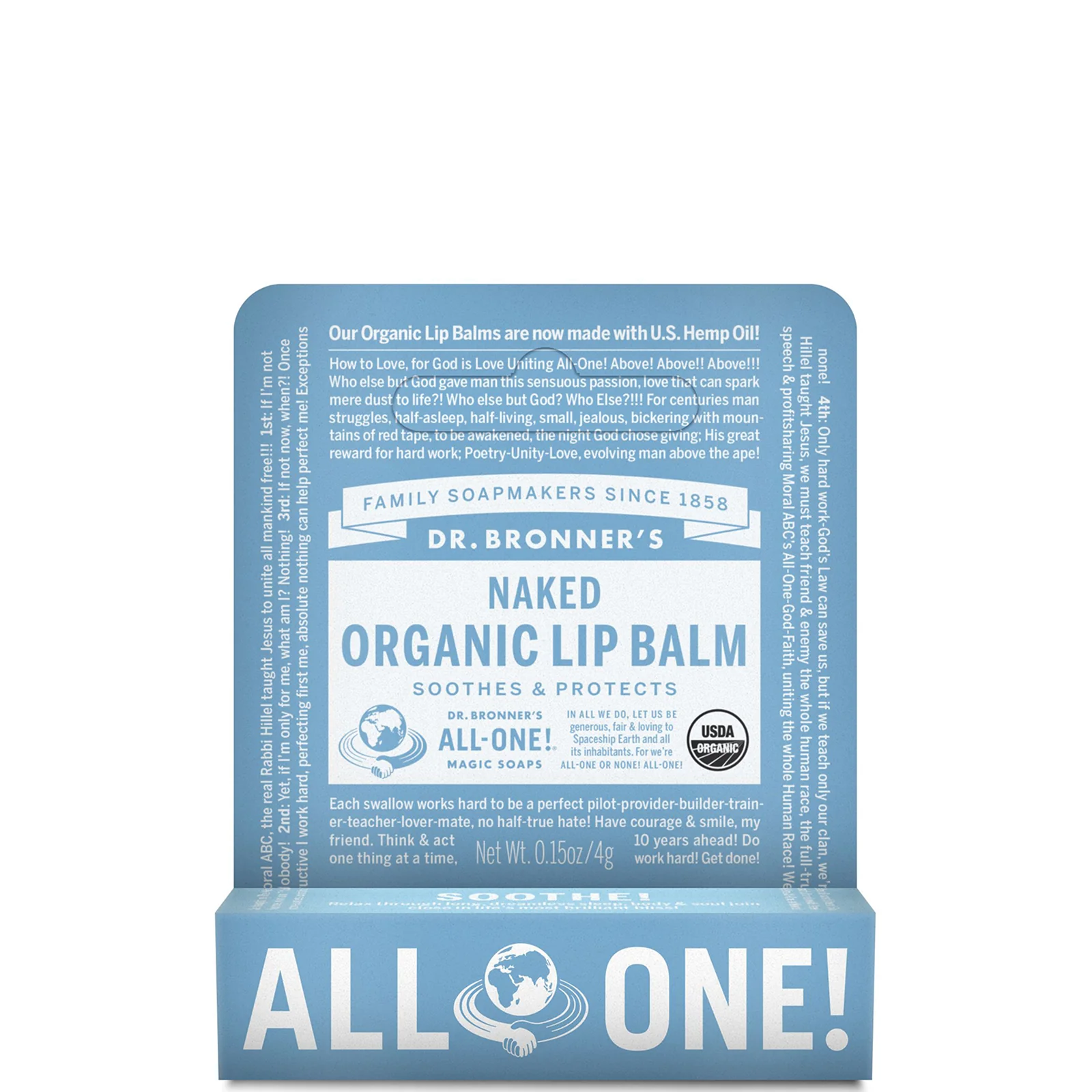 Dr. Bronner's Organic Lip Balm - Naked Unscented - Image 2