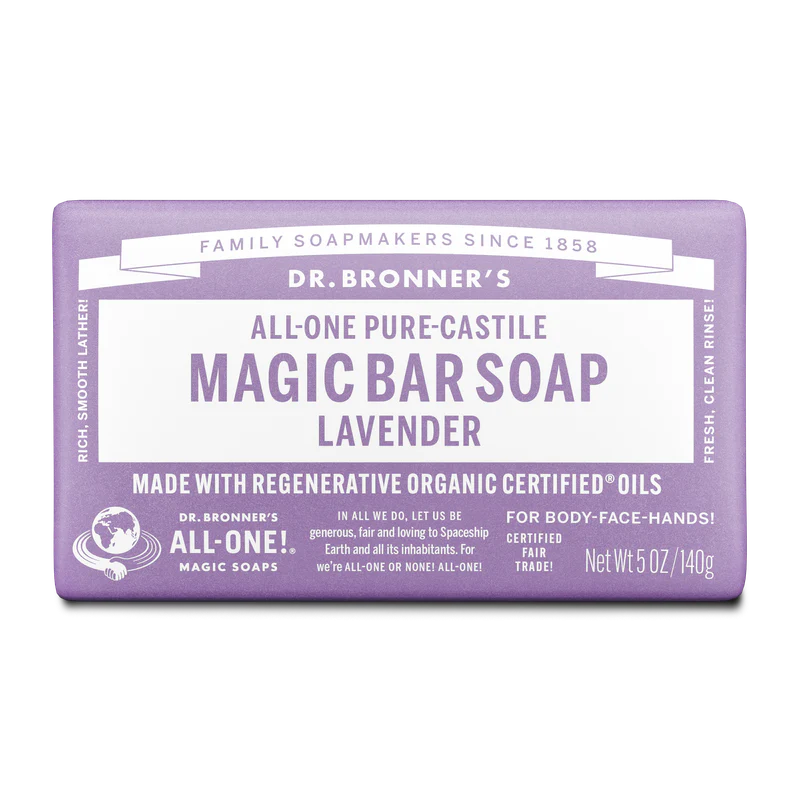 Dr. Bronner's Pure Castile Bar Soap - Lavender 140g
