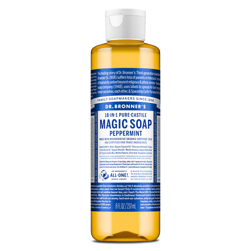 Dr. Bronner's Pure Castile Liquid Soap - Peppermint 237ml