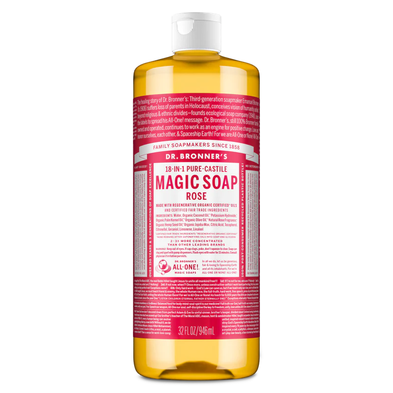 Dr. Bronner's Pure Castile Liquid Soap - Rose 946ml