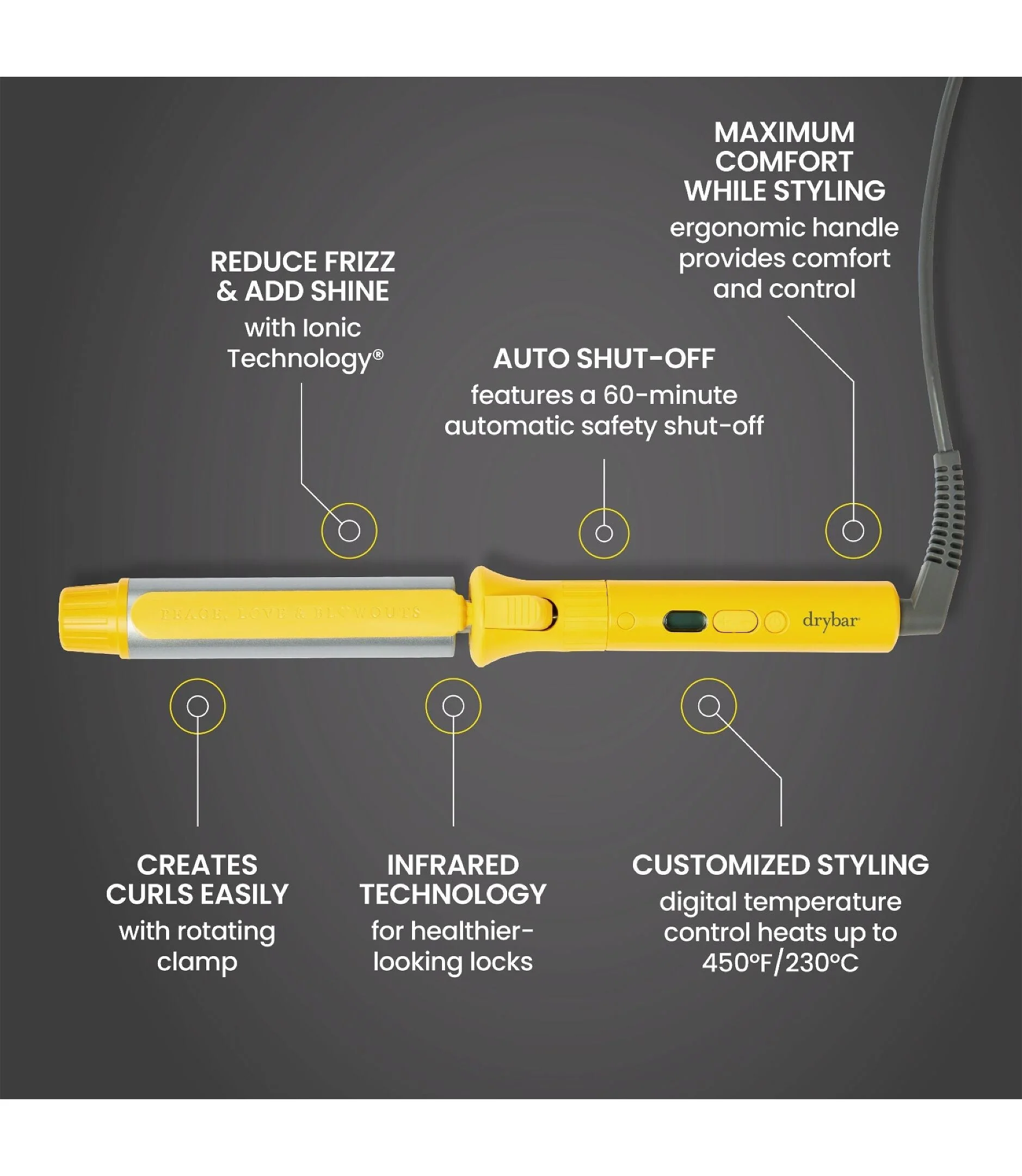 Drybar The 3-Day Bender Rotating Curling Iron 1" Barrel - Image 5