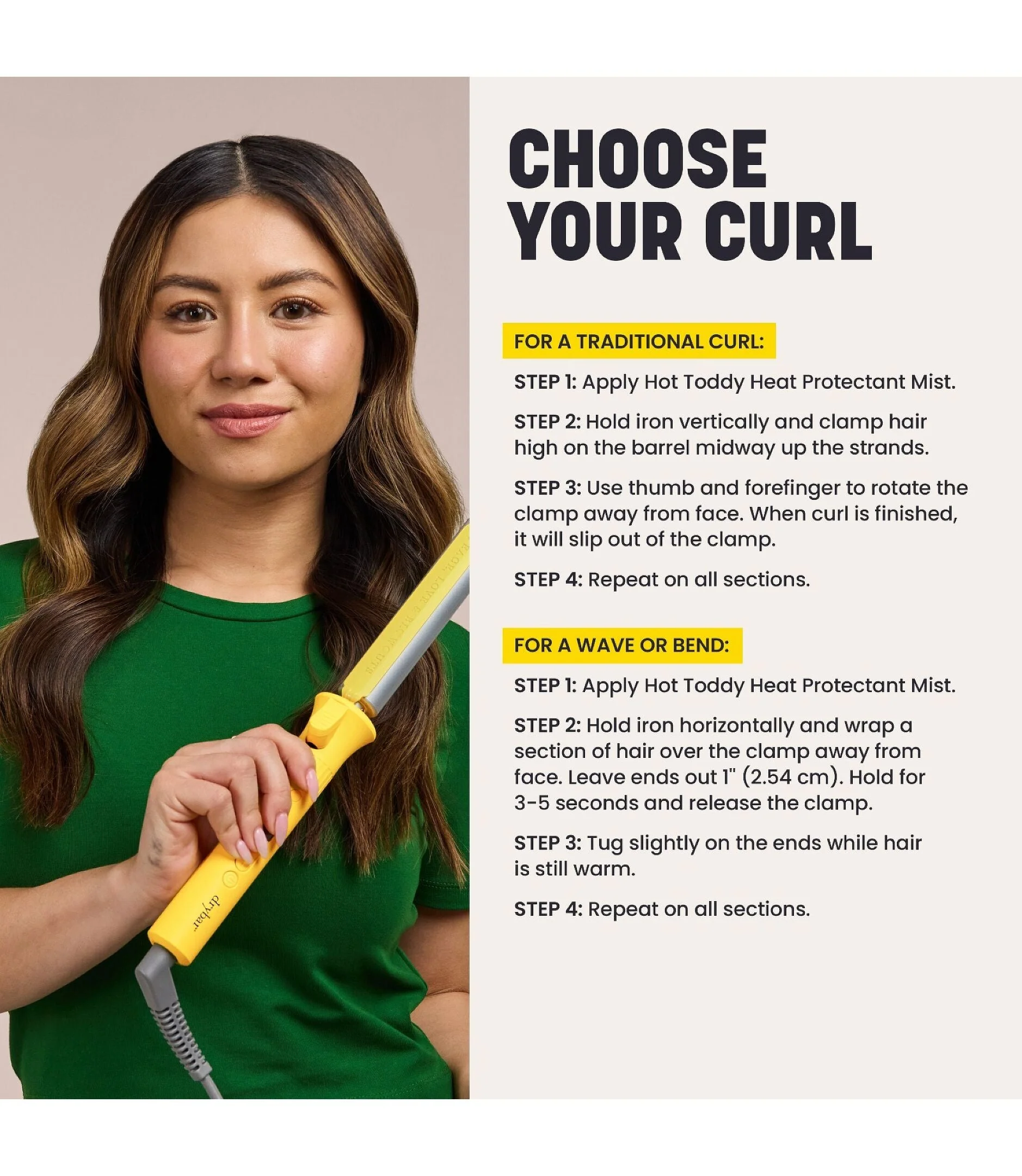 Drybar The 3-Day Bender Rotating Curling Iron 1" Barrel - Image 6