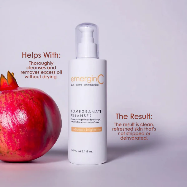 emerginC Pomegranate Gel Cleanser 240ml - Image 2