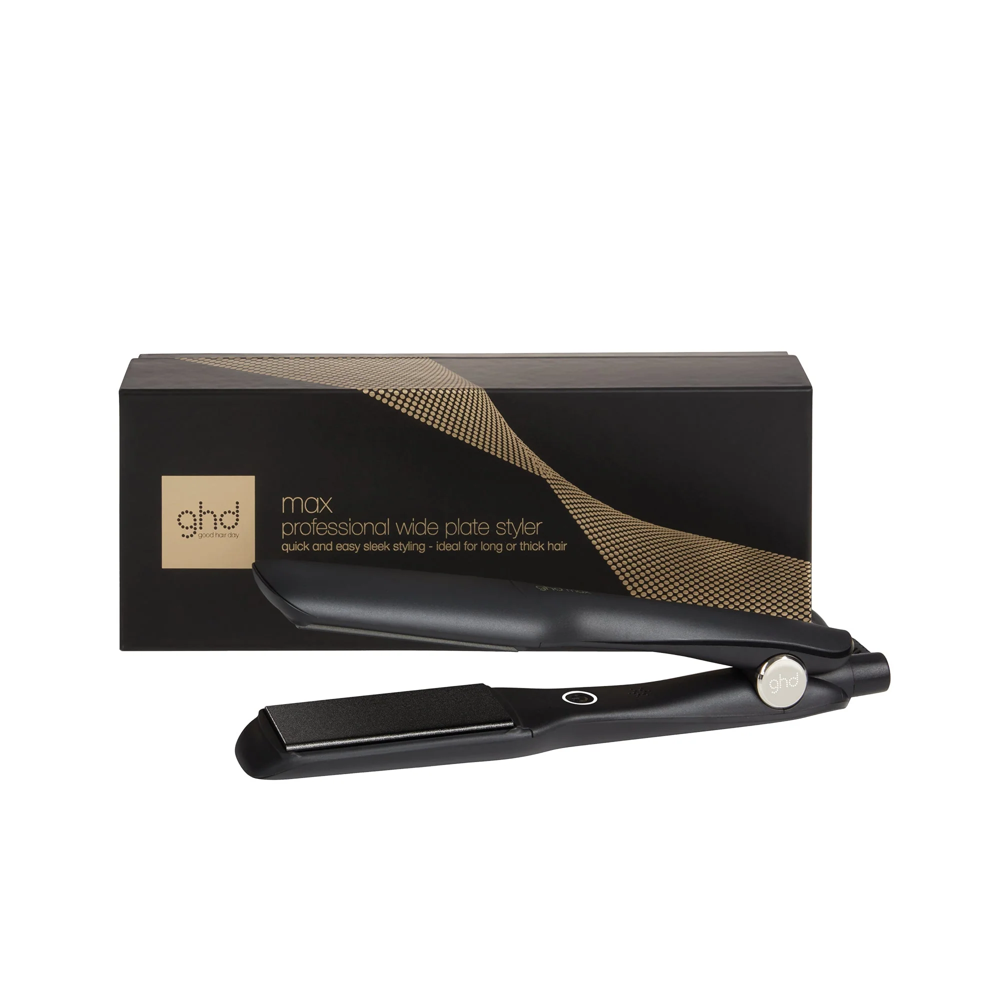 ghd Max Wide-Plate Hair Straightener 42mm Plate - Black - Image 2