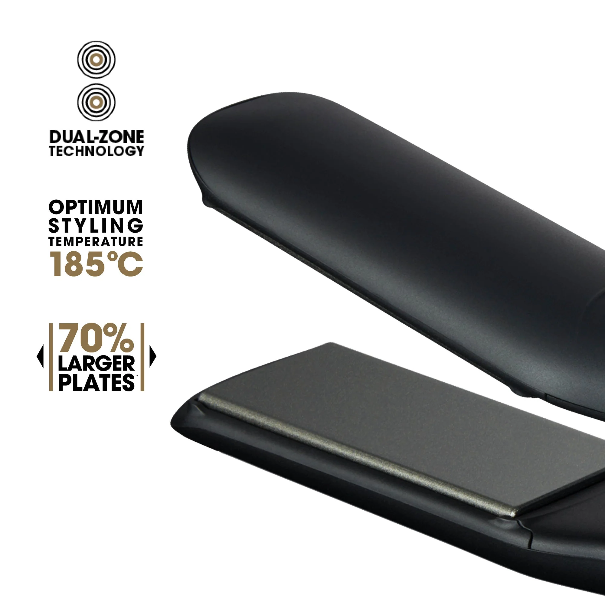 ghd Max Wide-Plate Hair Straightener 42mm Plate - Black - Image 6