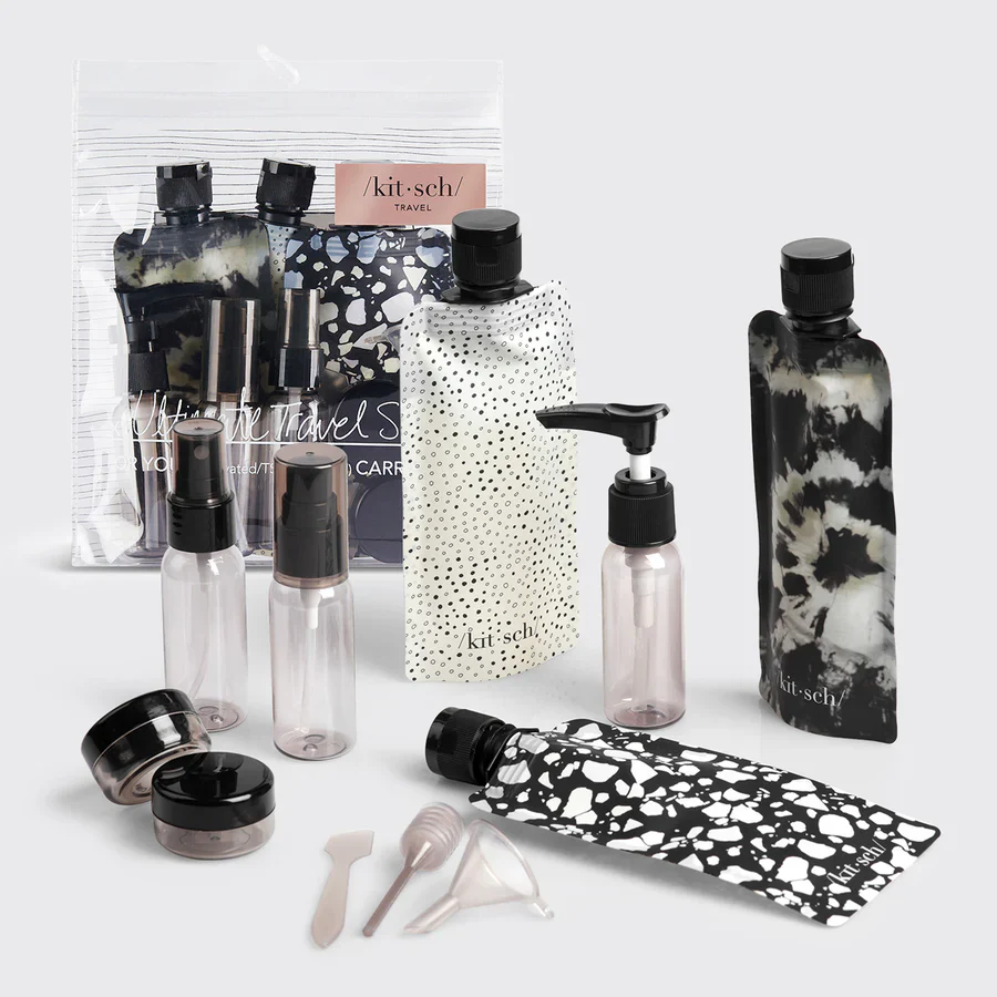 Kitsch Travel Bottle 11pc Set - Black - Image 2