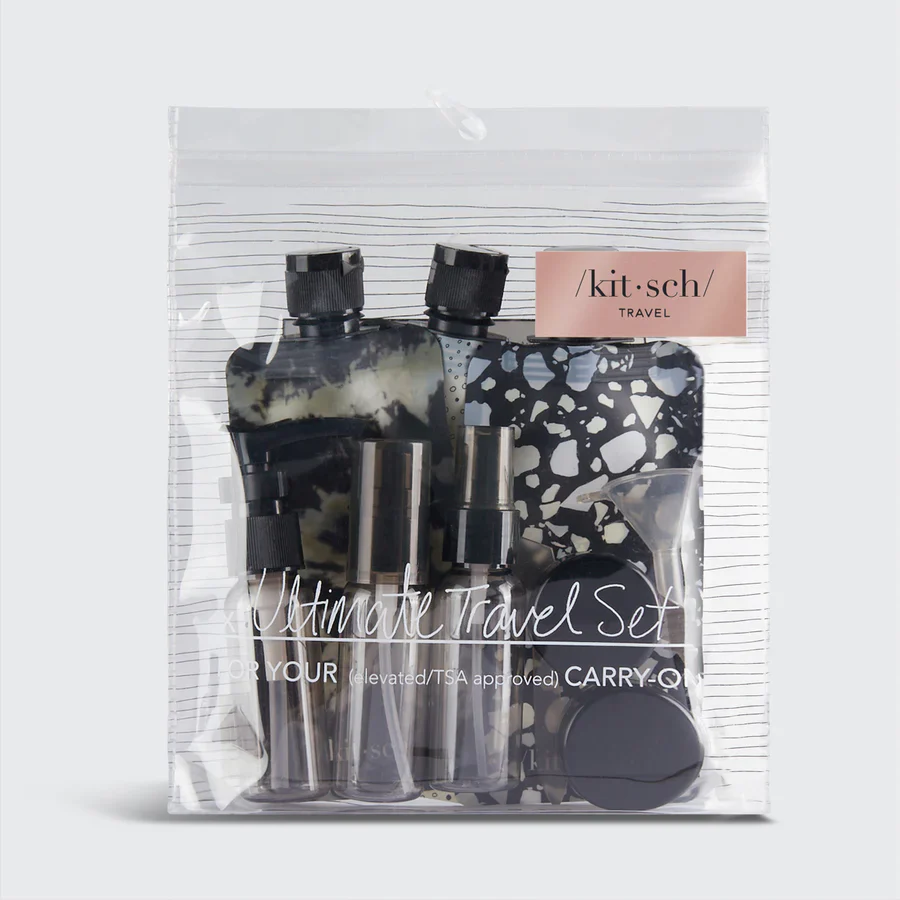 Kitsch Travel Bottle 11pc Set - Black - Image 4