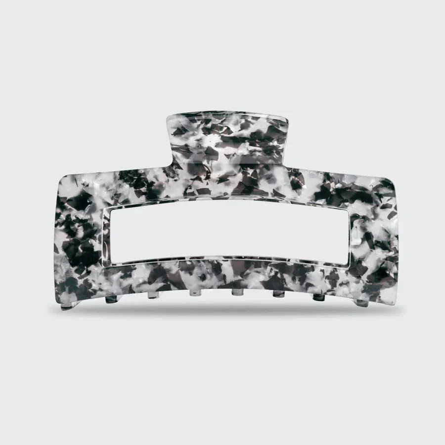 Kitsch Rectangle Claw Clip Jumbo - Black Marble - Image 2
