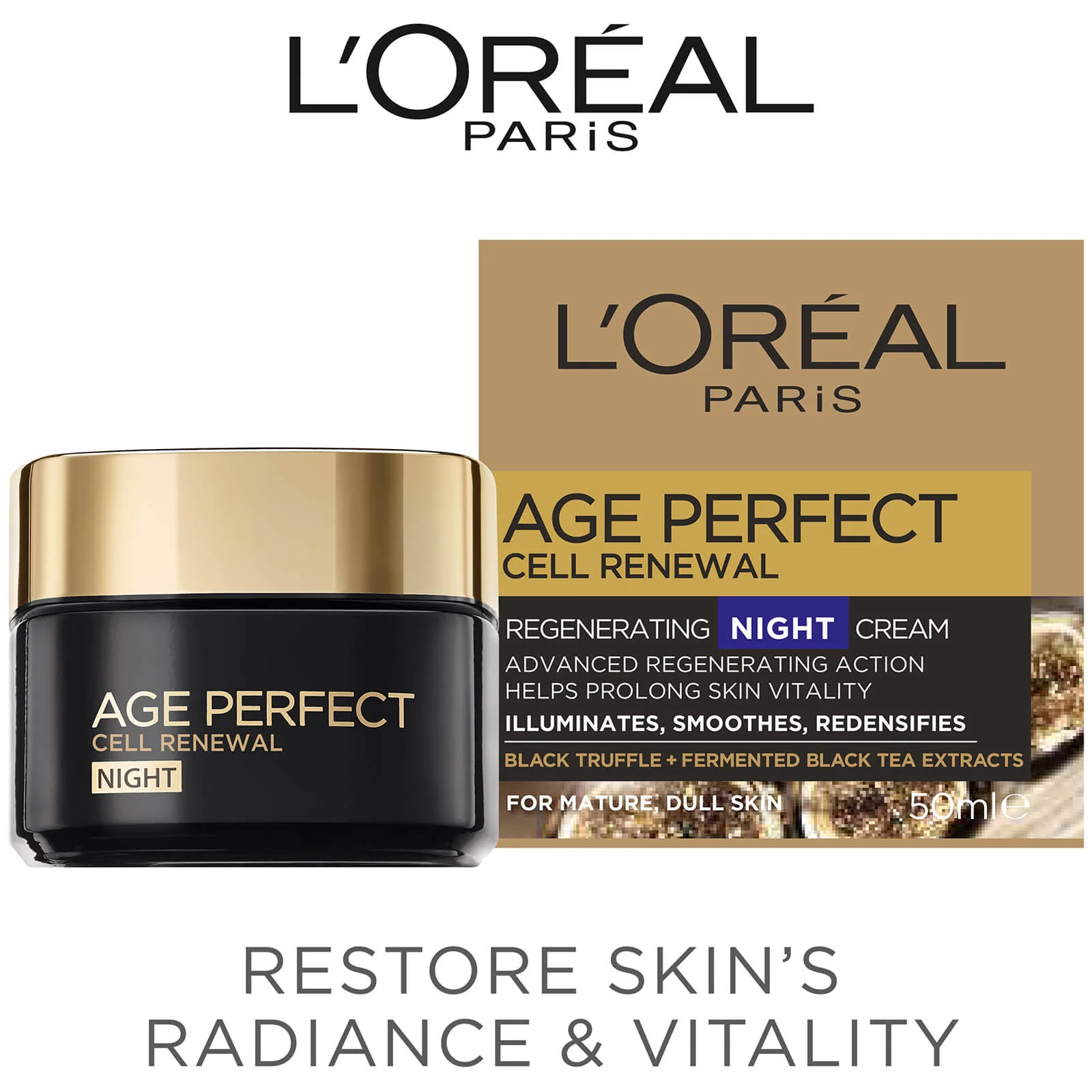 L'Oréal Paris Age Perfect Cell Renewal Regenerating Night Cream 50ml - Image 3