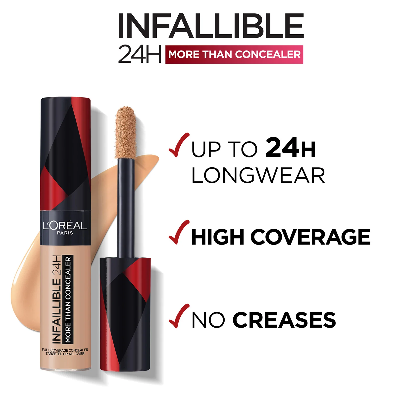 L'Oréal Paris Infallible More Than Concealer 10ml (Various Shades) - Image 35