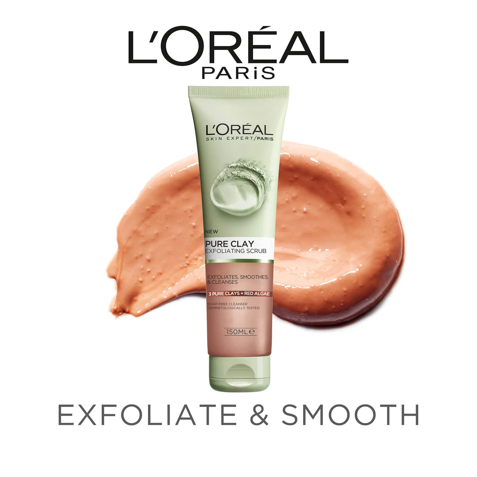 L'Oréal Paris Pure Clay Red Algae Exfoliating Scrub 150ml - Image 3