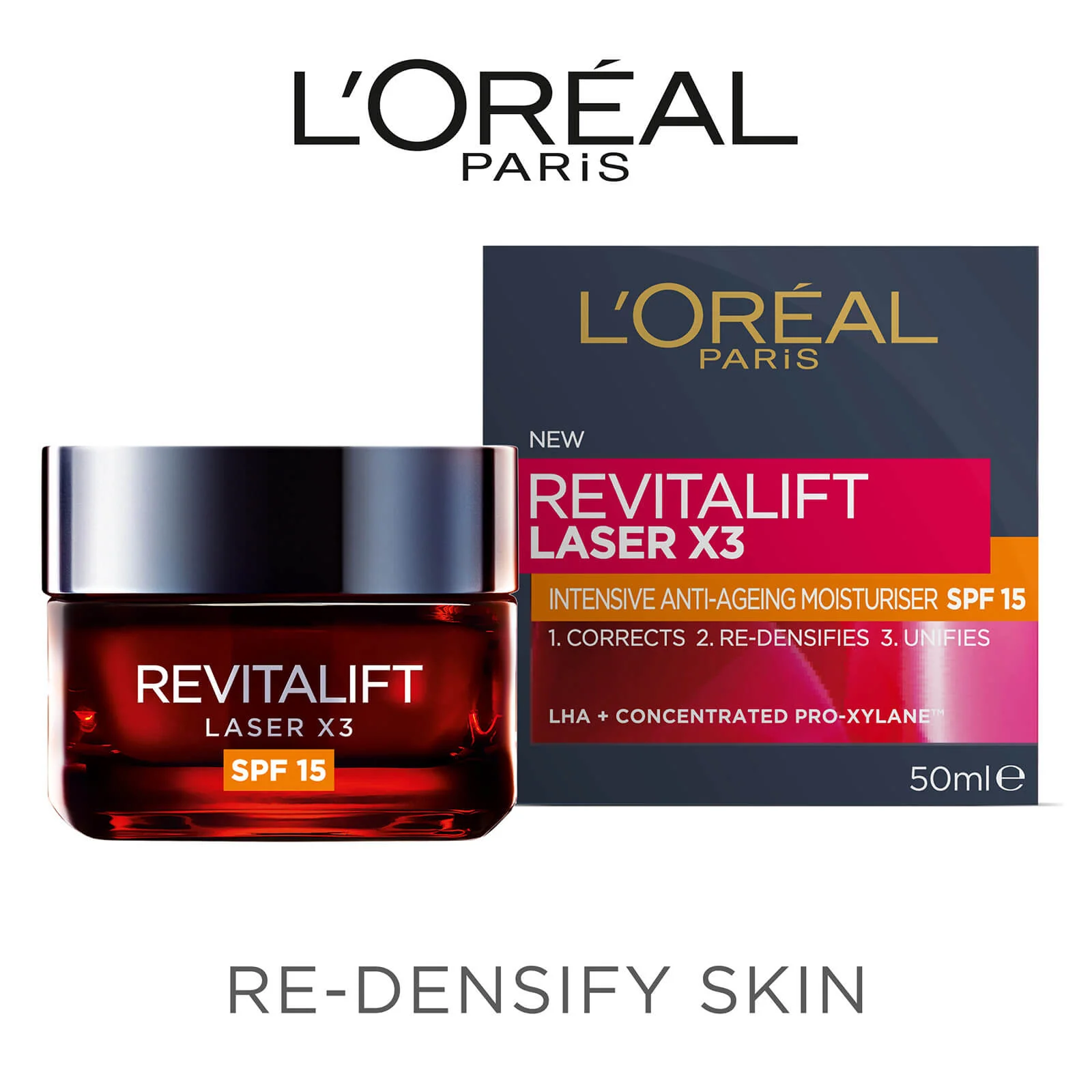 L'Oréal Paris Revitalift Laser X3 Anti-Ageing SPF15 Day Cream 50ml - Image 3