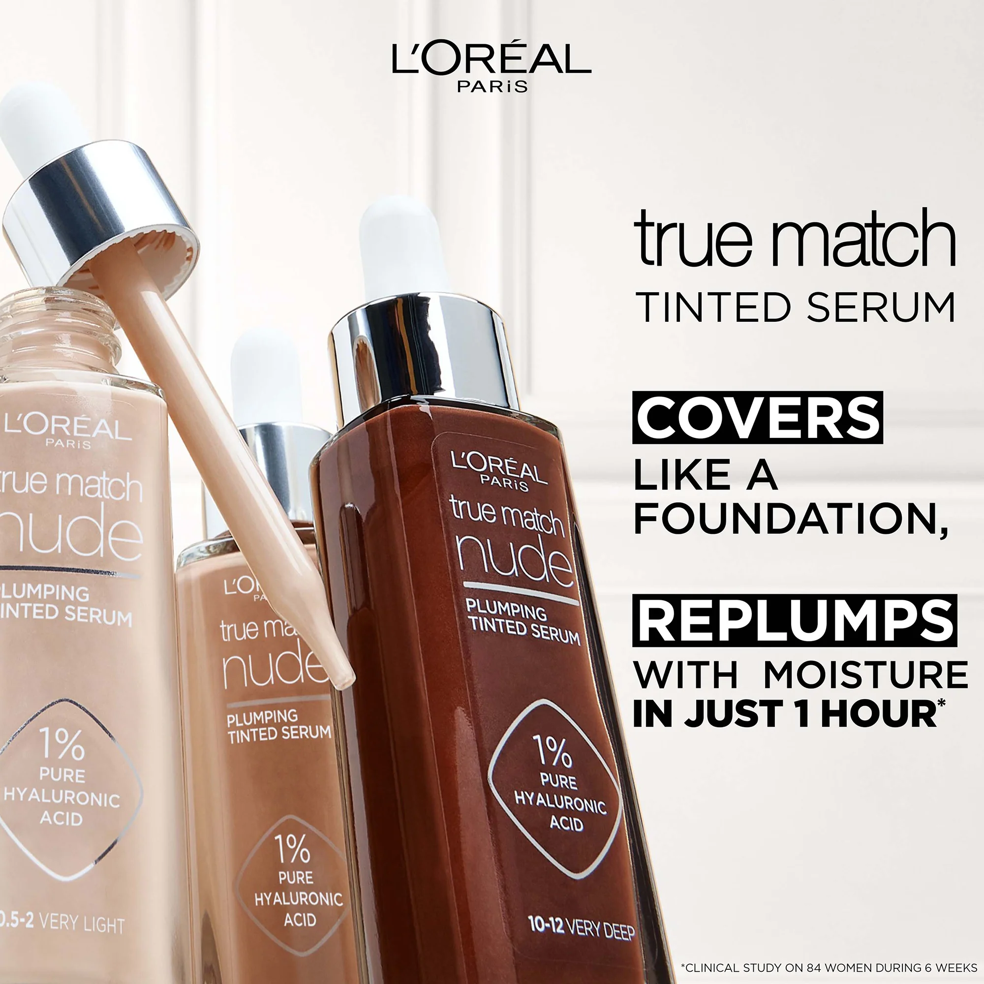 L'Oréal Paris True Match Nude Plumping Tinted Serum (Various Shades) - Image 5