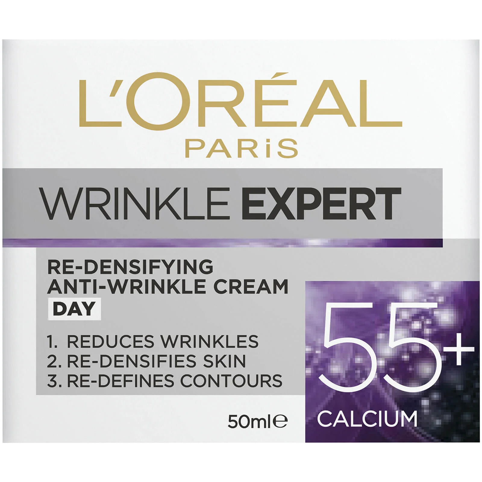 L'Oréal Paris Wrinkle Expert Re-Densifying Anti-Wrinkle Day Cream 55+ 50ml - Image 2