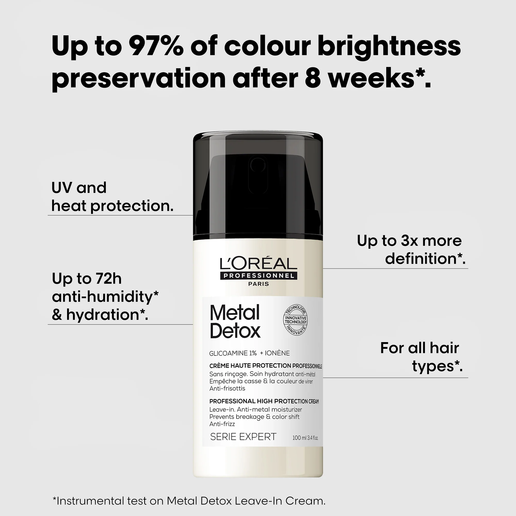 L'Oréal Professionnel Metal Detox Leave-In Hair Cream 100ml - Image 3
