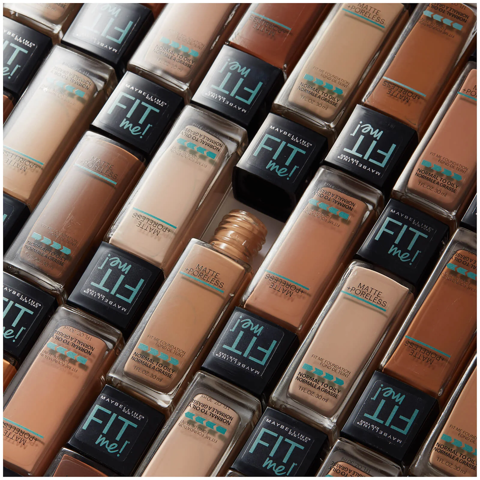 Maybelline Fit Me! Matte and Poreless Mattifying Liquid Foundation 30ml (Various Shades) - Image 75