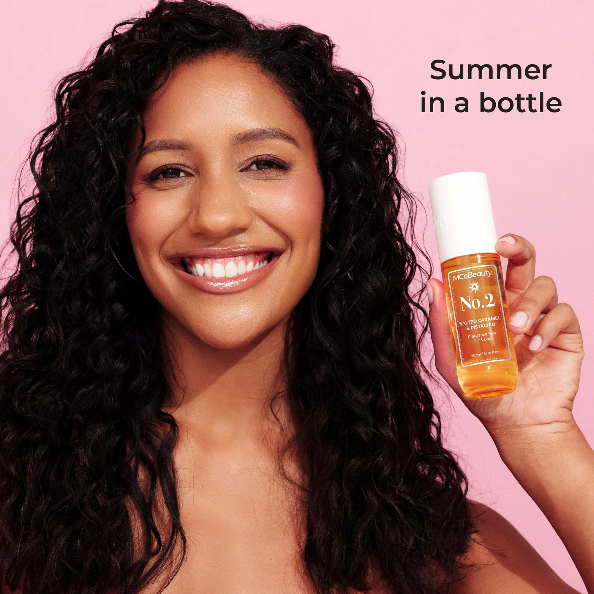 MCoBeauty Fragrance Mist Hair & Body 90ml - No.2 Salted Caramel & Pistachio - Image 3
