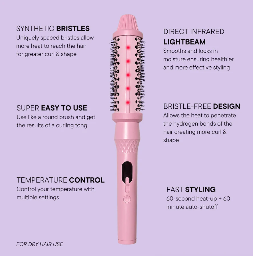 Mermade Hair Infrared Thermal Brush - Pink - Image 2