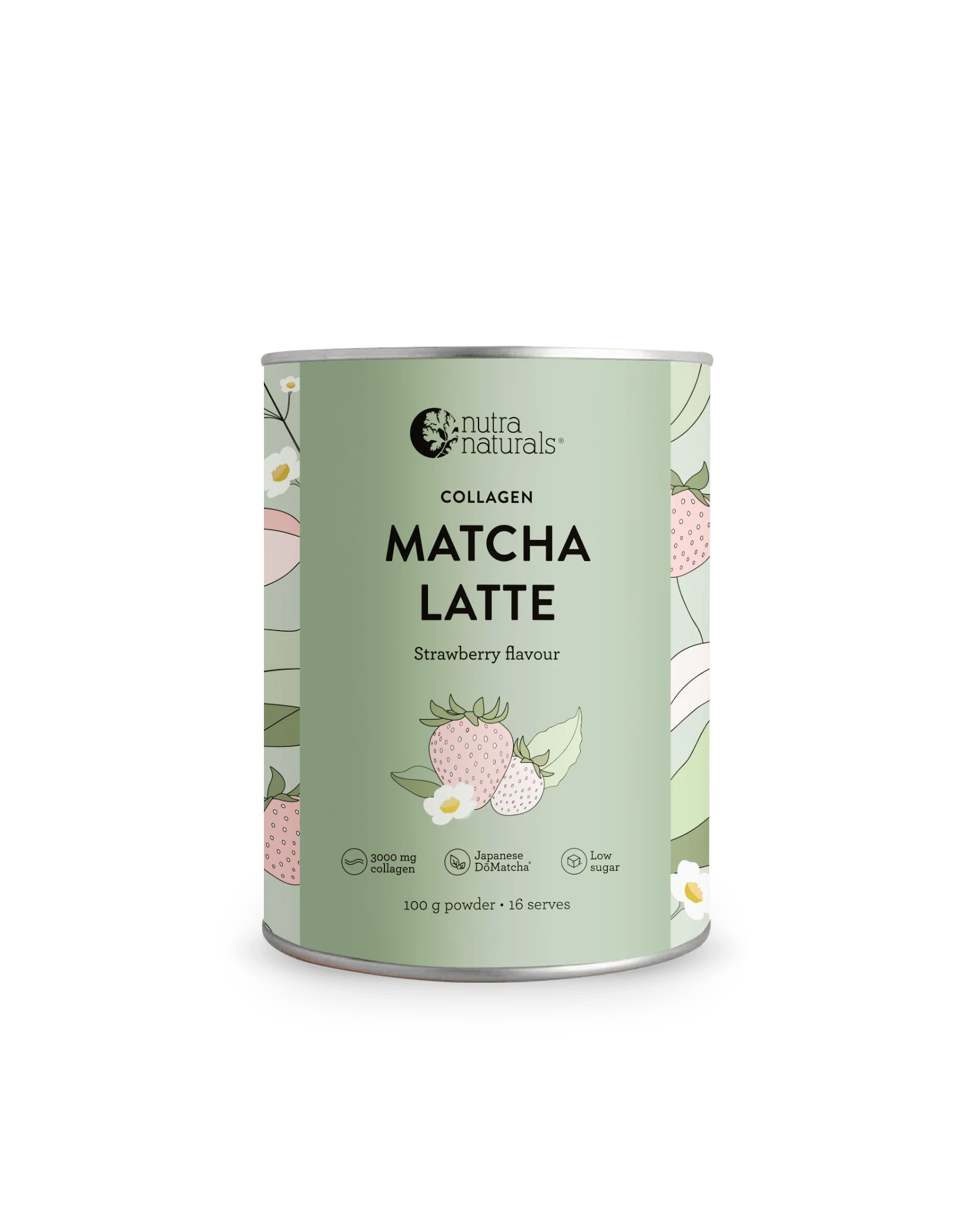 Nutra Naturals Collagen Strawberry Matcha Latte 100g