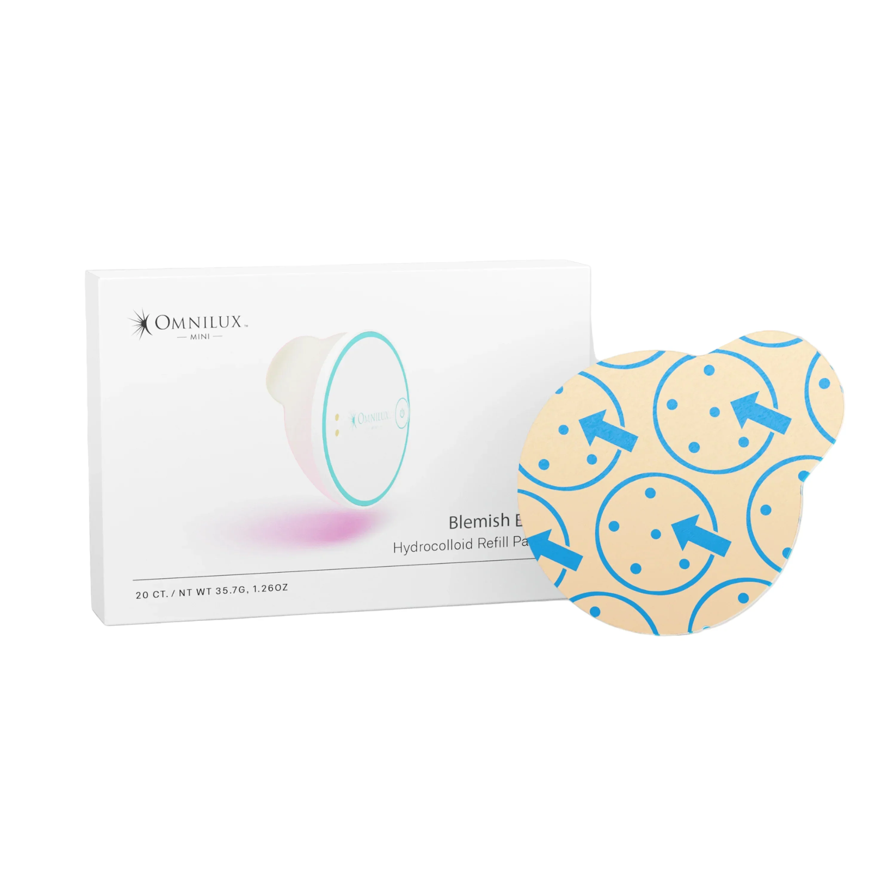 Omnilux Blemish Eraser Hydrocolloid Refill Patches - 20pack