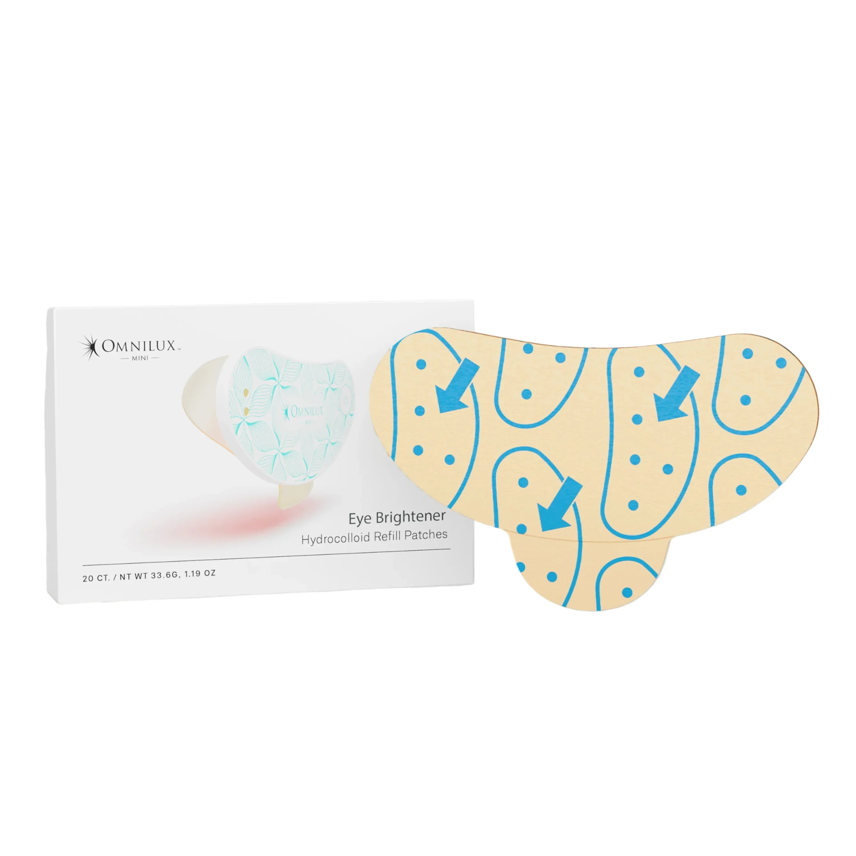 Omnilux Eye Brightener Hydrocolloid Refill Patches - 20pack
