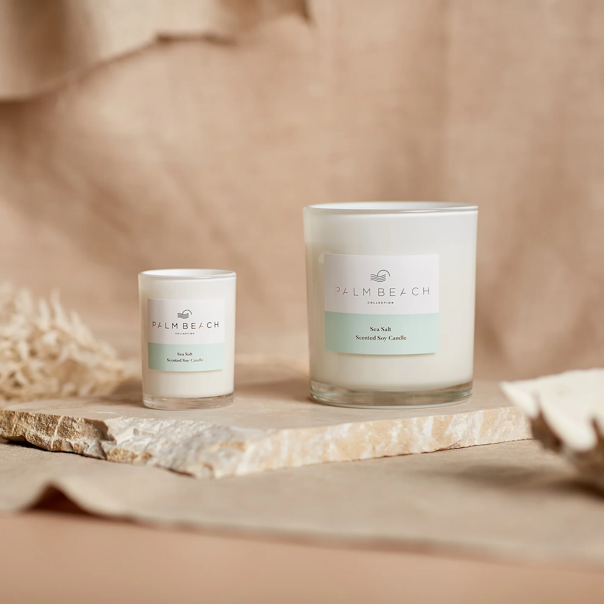 Palm Beach Collection Sea Salt Mini Candle 90g - Image 2