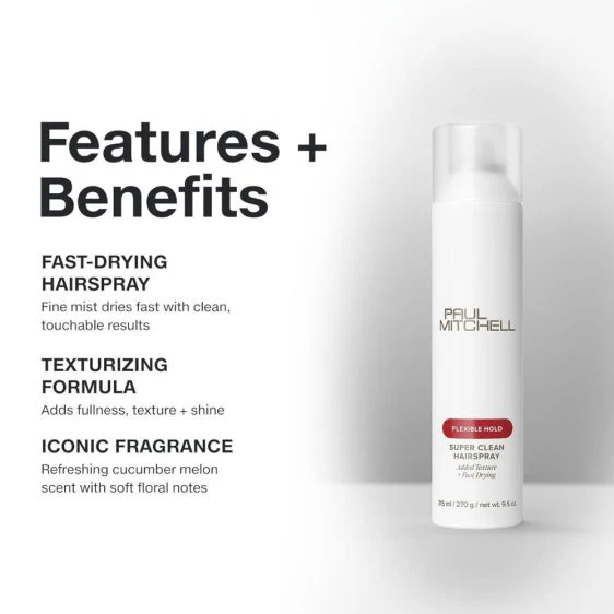 Paul Mitchell Flexible Hold Super Clean Hairspray 315ml - Image 2