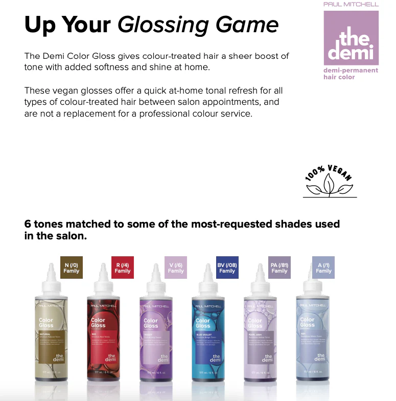 Paul Mitchell The Demi Color Gloss- Blue Violet 177ml - Image 5