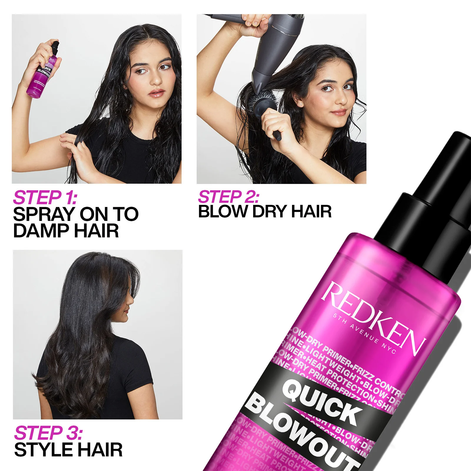 Redken Quick Blowout Accelerated Blowdry Spray 170ml - Image 5