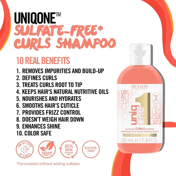 Revlon Professional Uniq One Curls Shampoo 230ml - Image 3