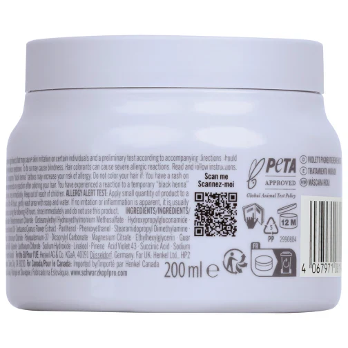 Schwarzkopf Blondme Bond Repair Purple Mask 200mL - Image 2