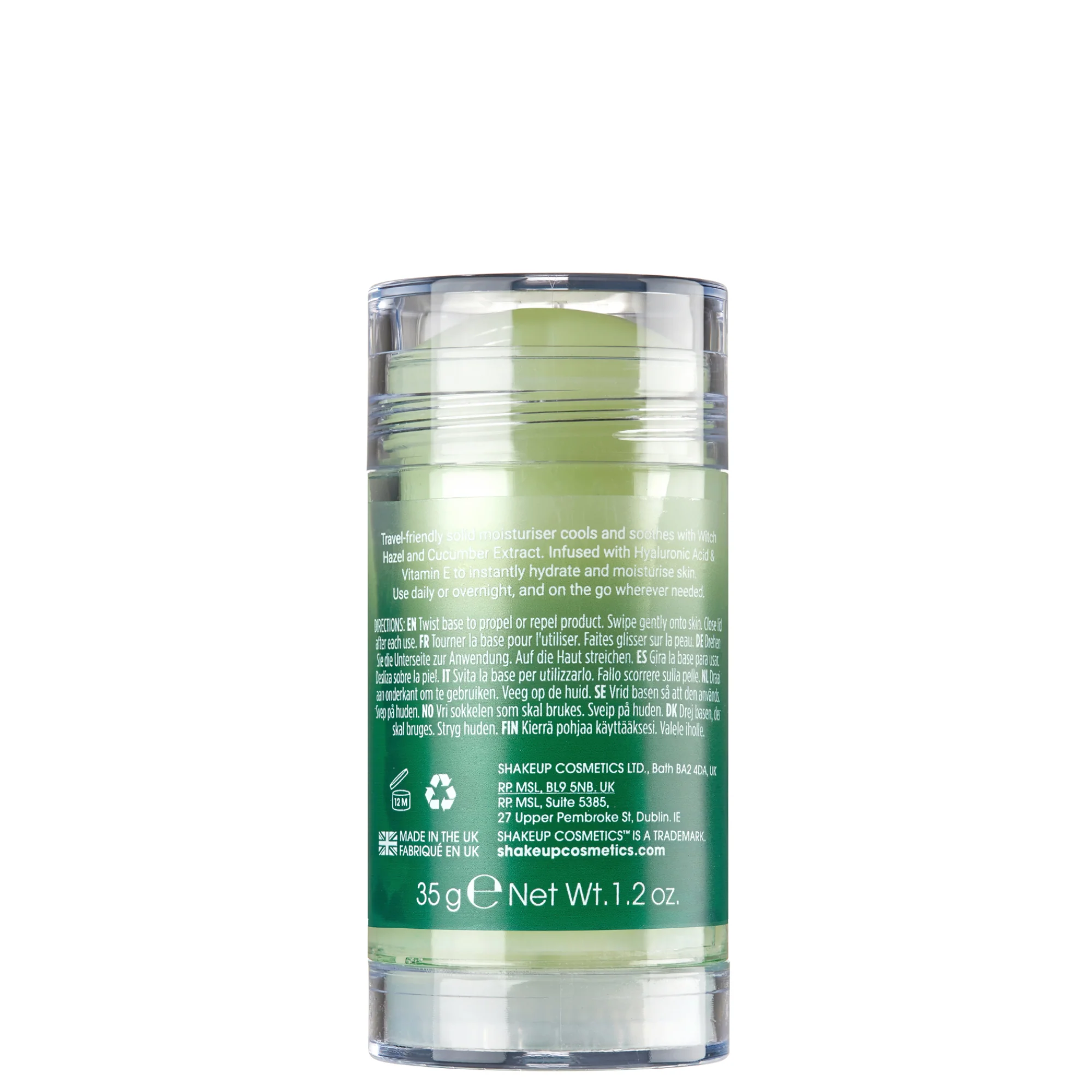 Shakeup Cosmetics Hydrate In A Hurry Moisturiser Stick 35g - Image 2