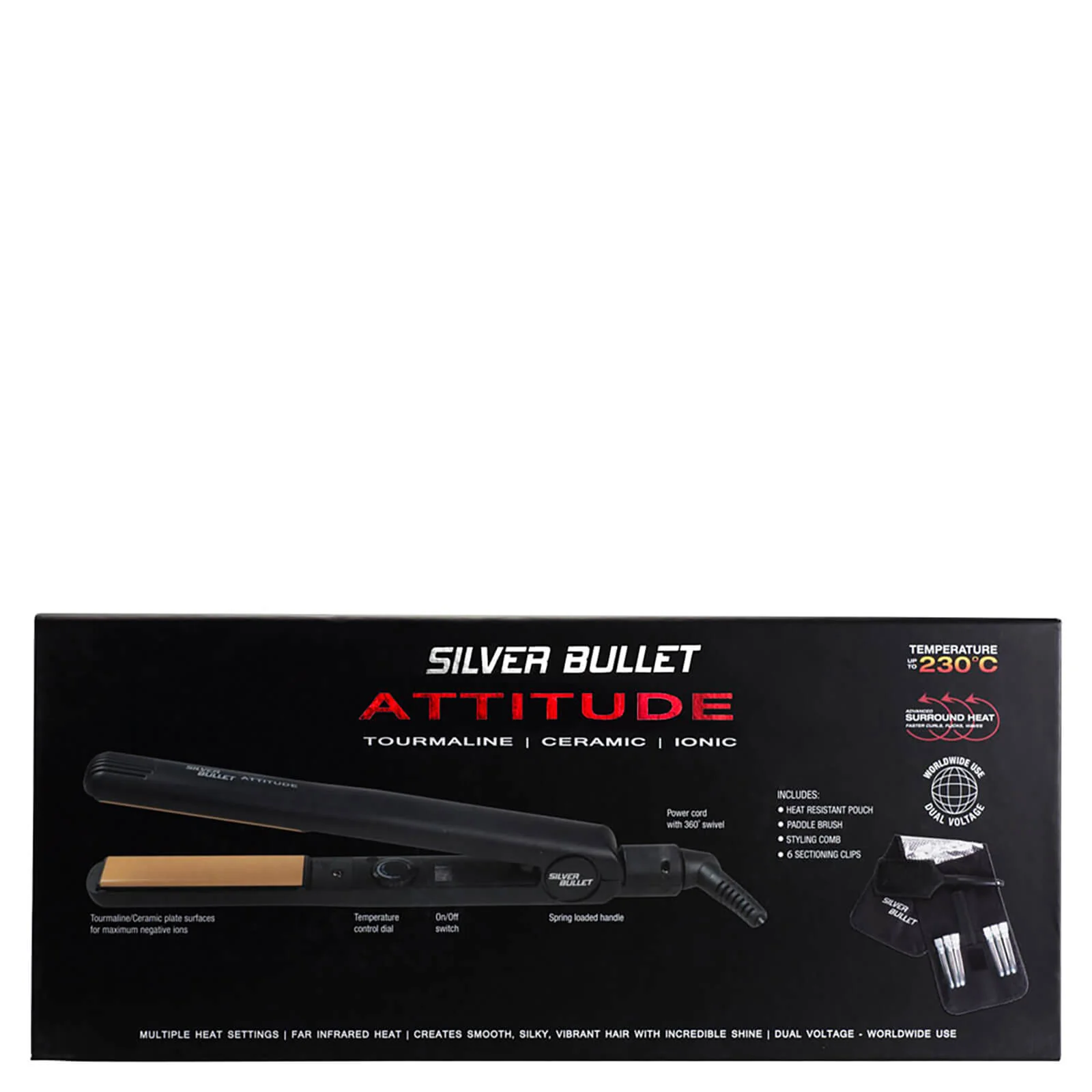 Silver Bullet Attitude Black Ceramic Straightening Iron - Image 2