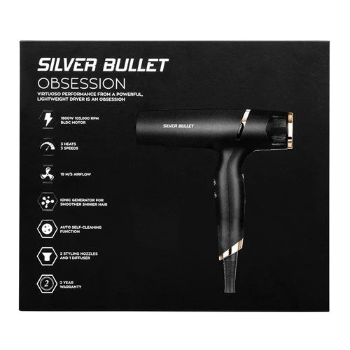 Silver Bullet Obsession Hair Dryer - Black - Image 2