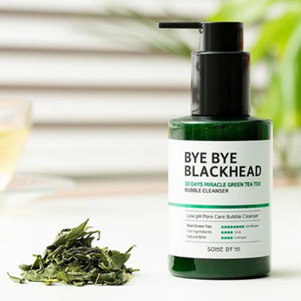 SOME BY MI Miracle Bye Bye 30 Days Blackhead Miracle Green Tea Tox Bubble Cleanser 120g - Image 4