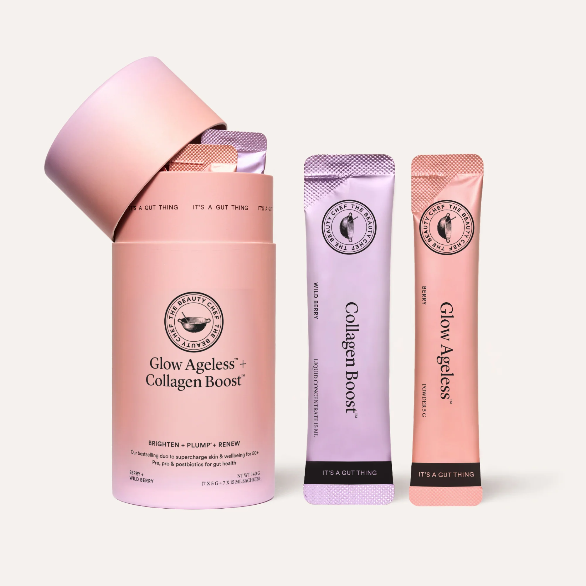 The Beauty Chef Glow Ageless + Collagen Boost Sachets 7 x 5 g + 7 x 15 mL - Image 7