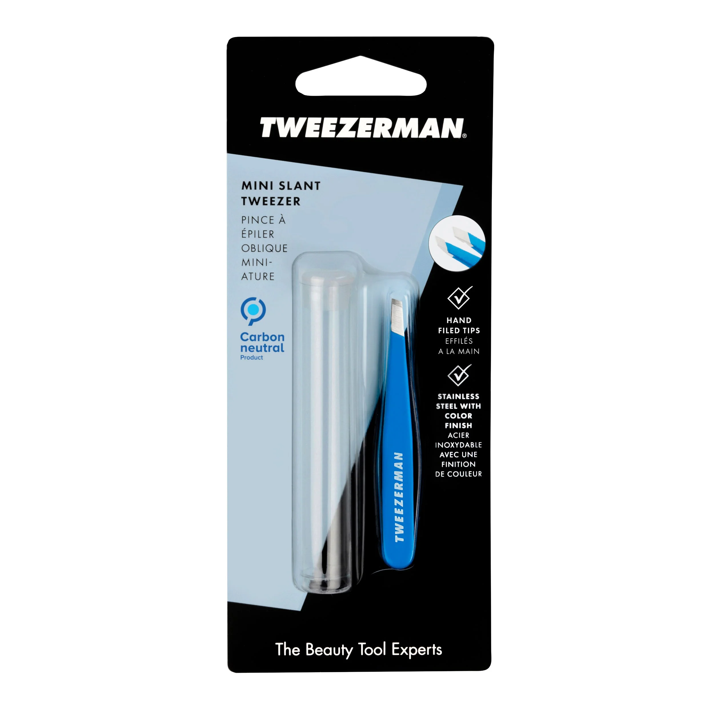 Tweezerman Mini Slant Tweezer Bahama Blue - Image 4