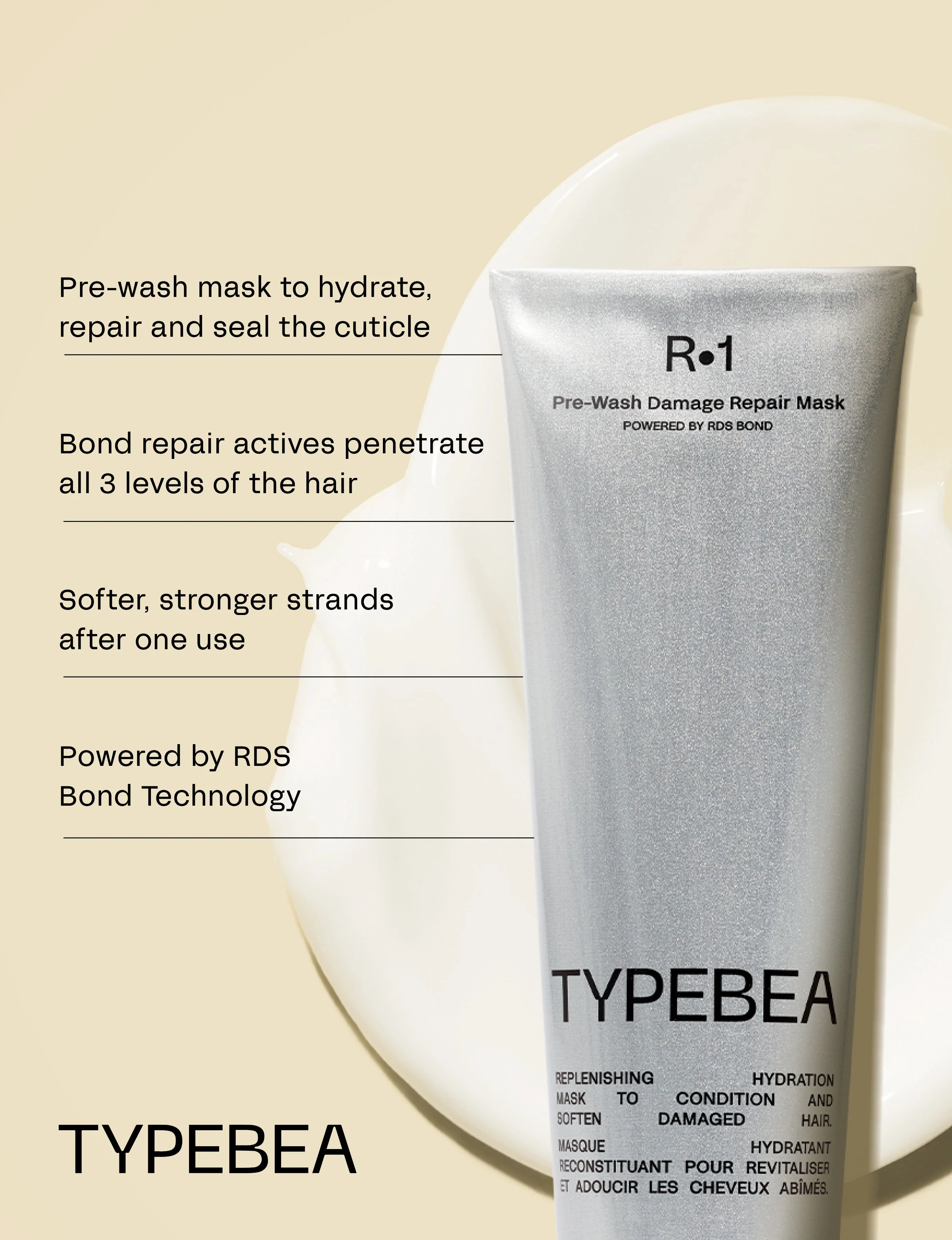 TYPEBEA R.1 Pre-Wash Damage Repair Mask 120ml - Image 2