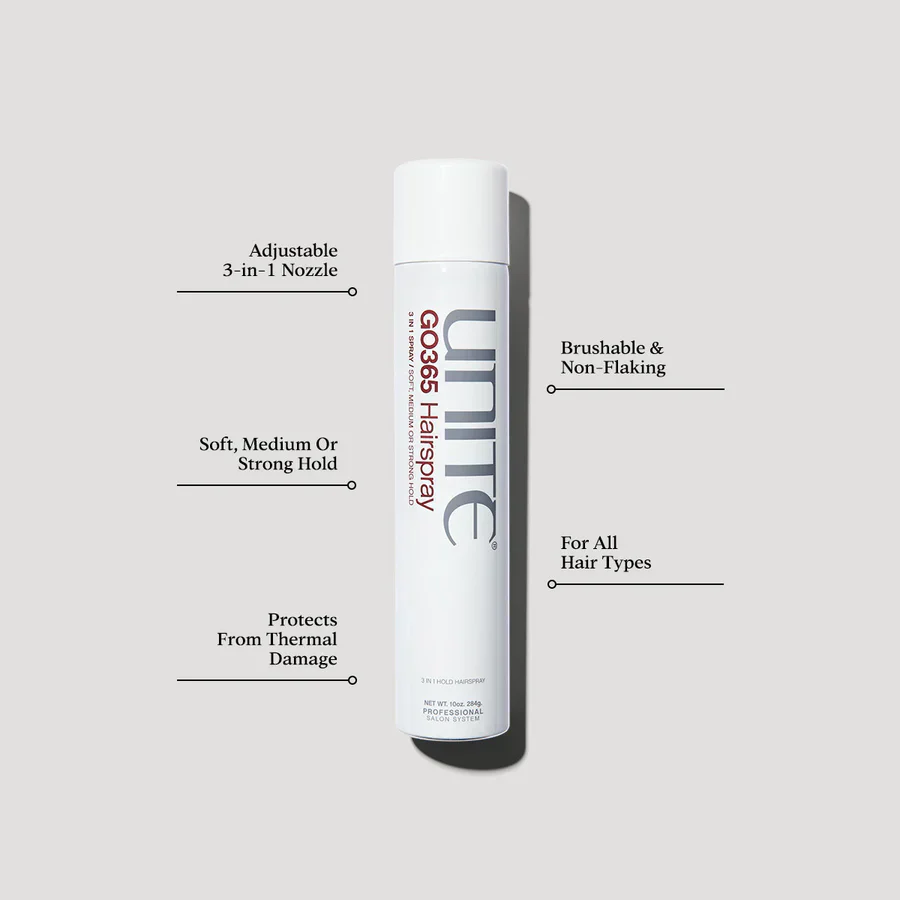 Unite GO365 3 in 1 Hairspray 284g - Image 5