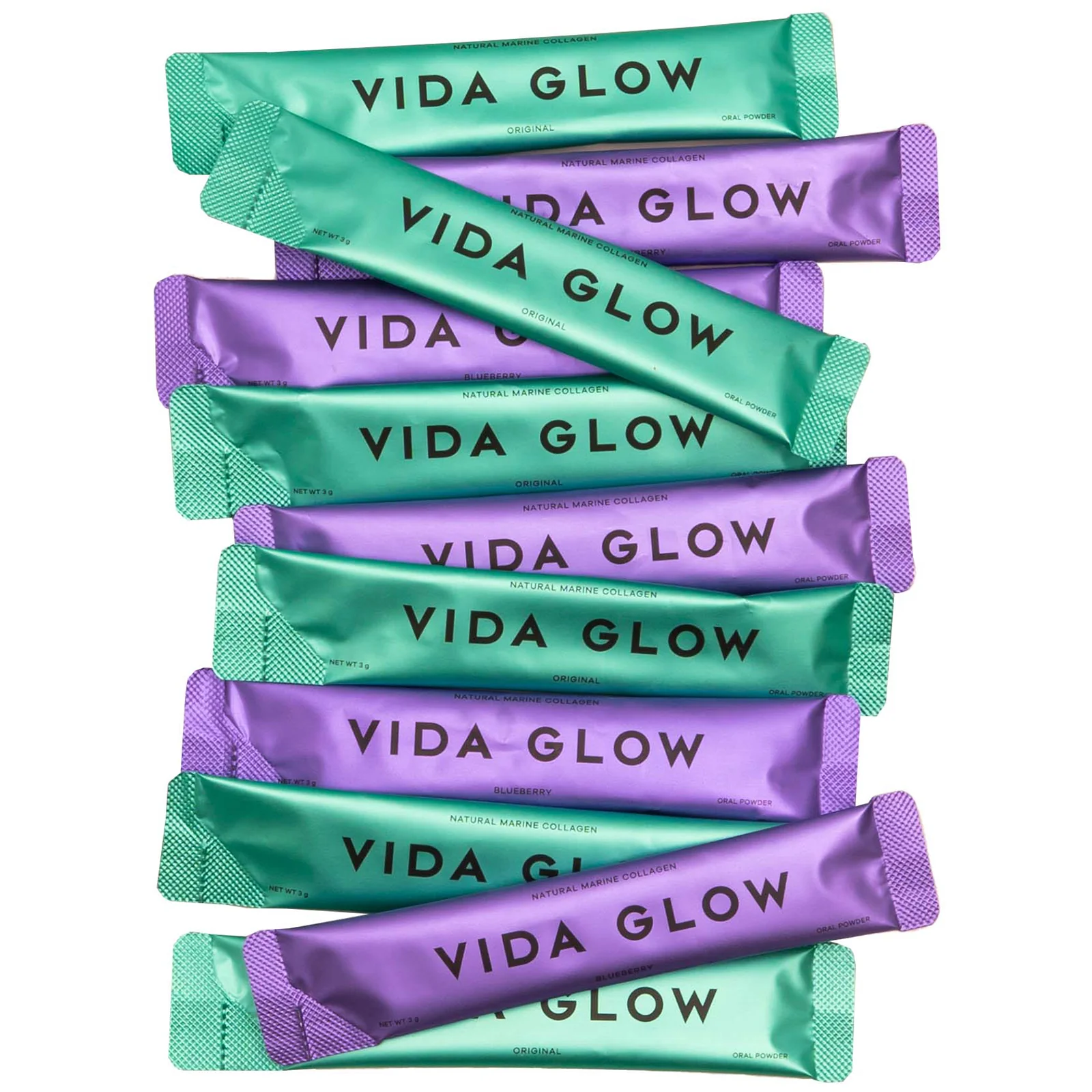 Vida Glow Mixed Natural Marine Collagen Trial Pack - 14 Serves - Image 3