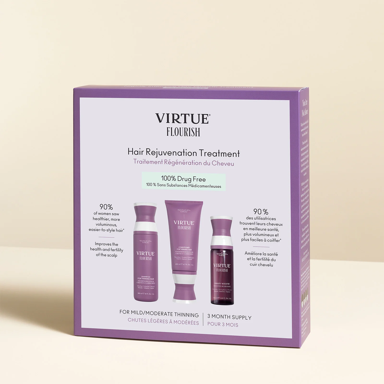 Virtue Flourish Hair Rejuvenation Treatment Kit (Phyto-Follicle Nutrient) - Full Size (90 day) - Image 2
