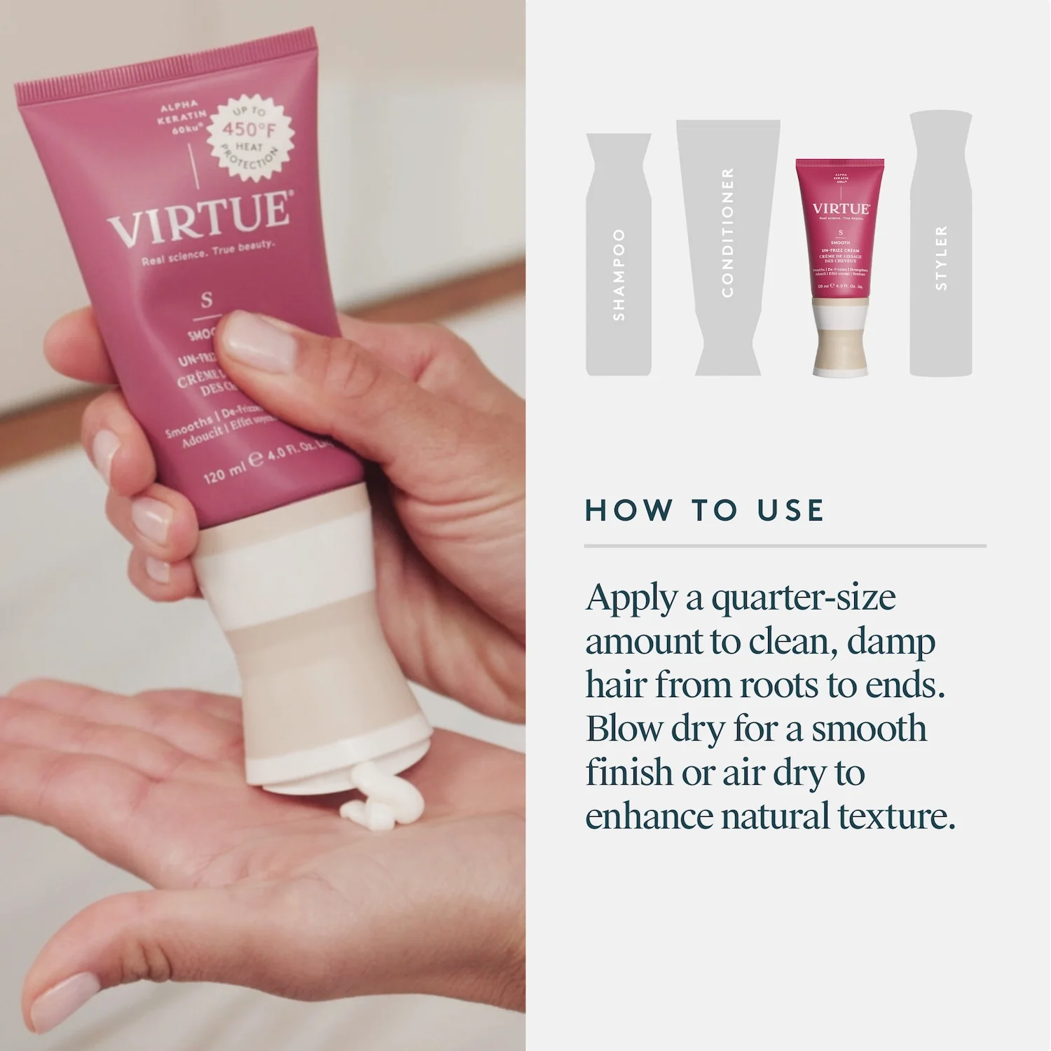 Virtue Polish Un-Frizz Cream 120ml - Image 12