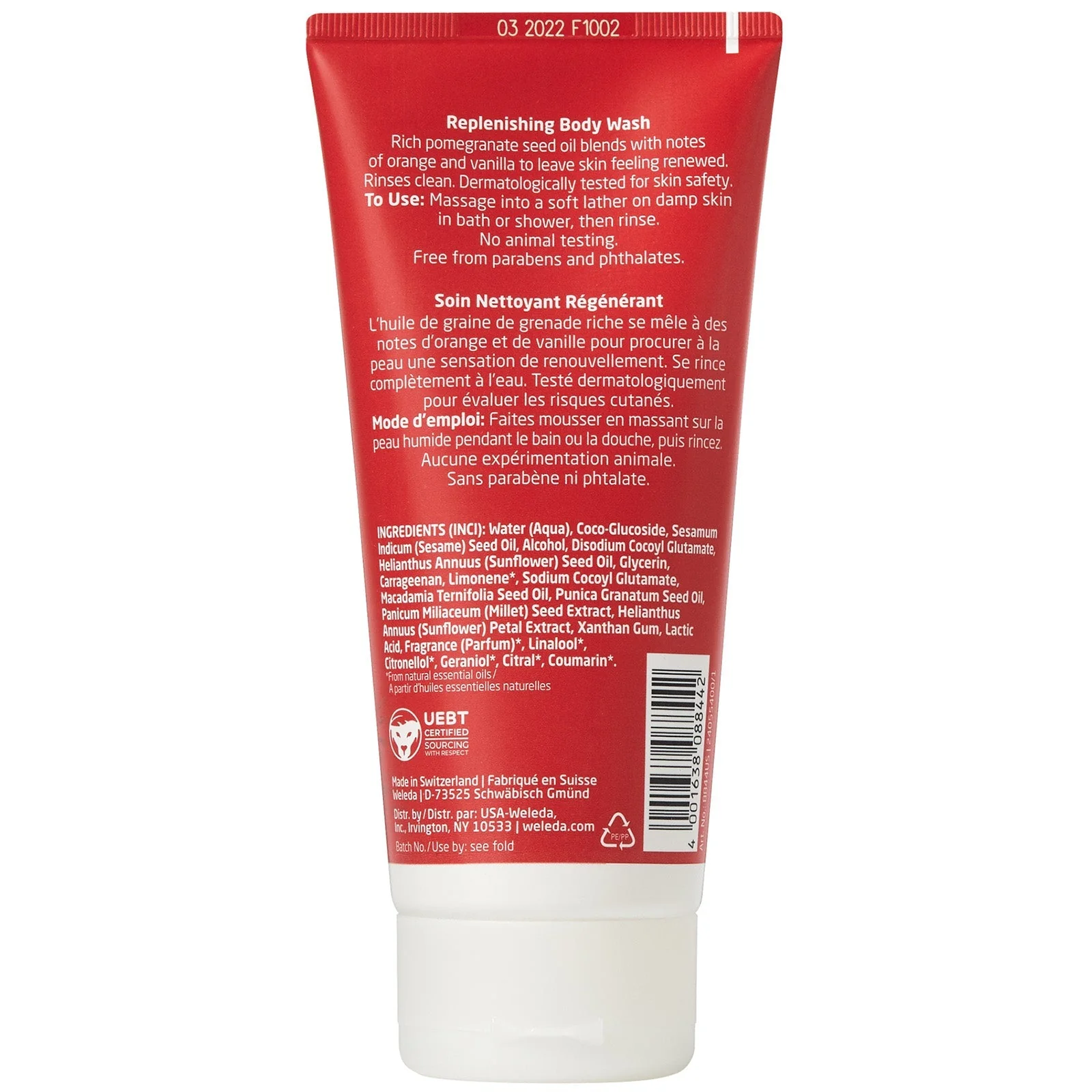 Weleda Inspire Body Wash Pomegranate 200ml - Image 2